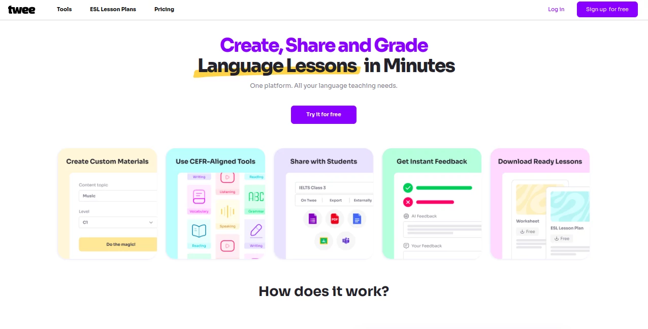Screenshot of Twee – An AI tool in the ,AI Education Assistant  category, showcasing its interface and key features.