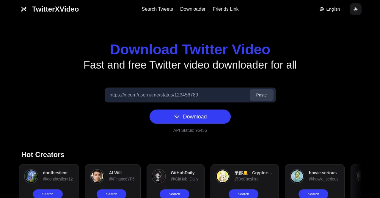 Screenshot of TwitterXVideo – An AI tool in the ,Other  category, showcasing its interface and key features.