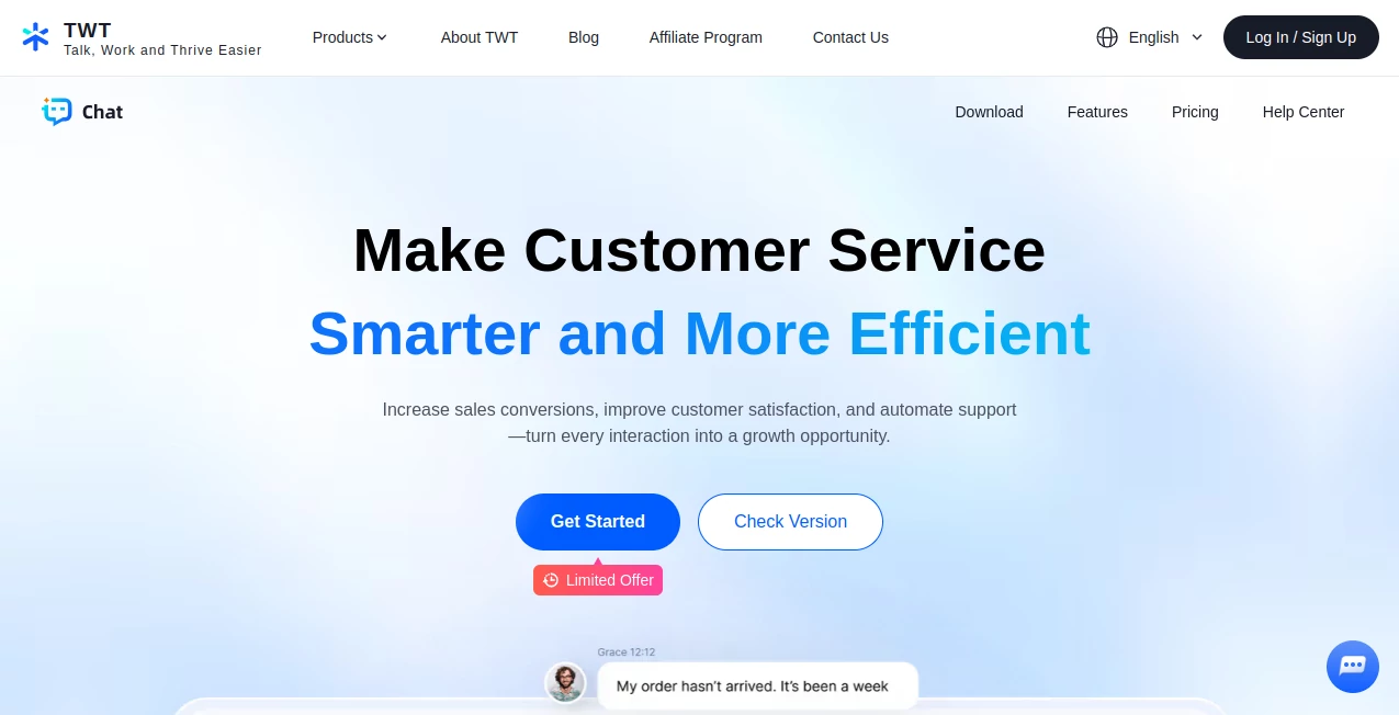Screenshot of TWT Chat – An AI tool in the ,AI Voice Chat Generator ,AI Chatbot ,AI Life Assistant ,AI Mental Health  category, showcasing its interface and key features.