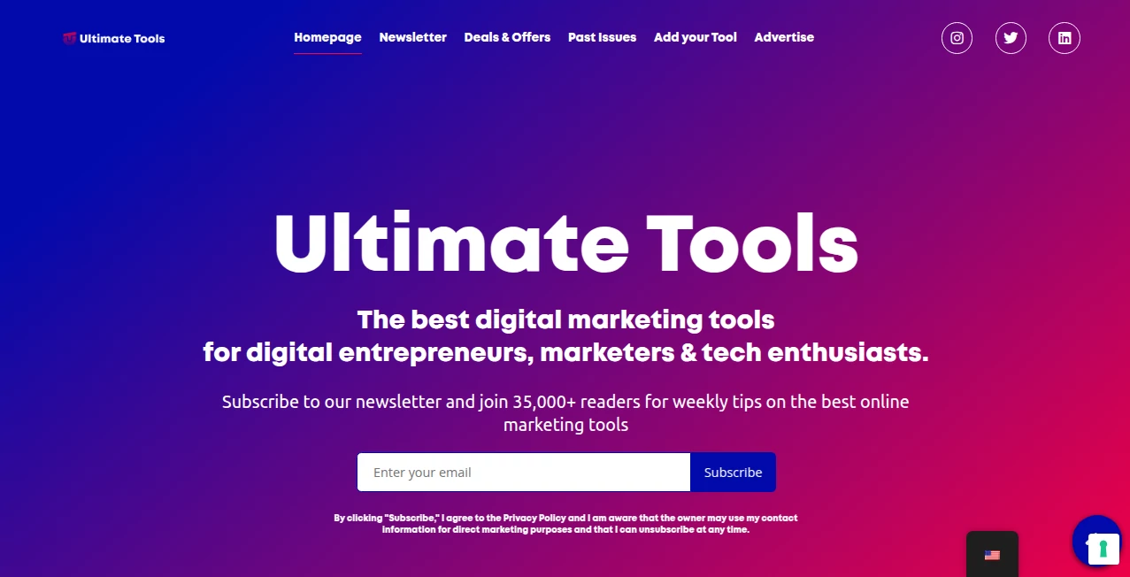 Screenshot of Ultimate Tools – An AI tool in the ,AI Tools Directory  category, showcasing its interface and key features.