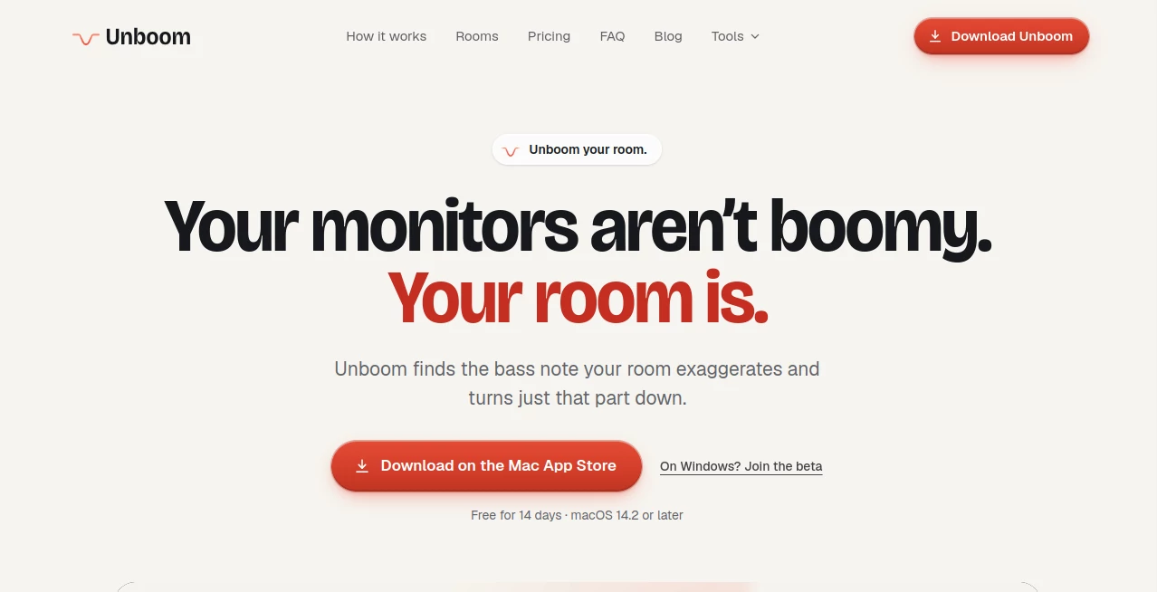 Screenshot of Unboom – An AI tool in the ,Voice  category, showcasing its interface and key features.