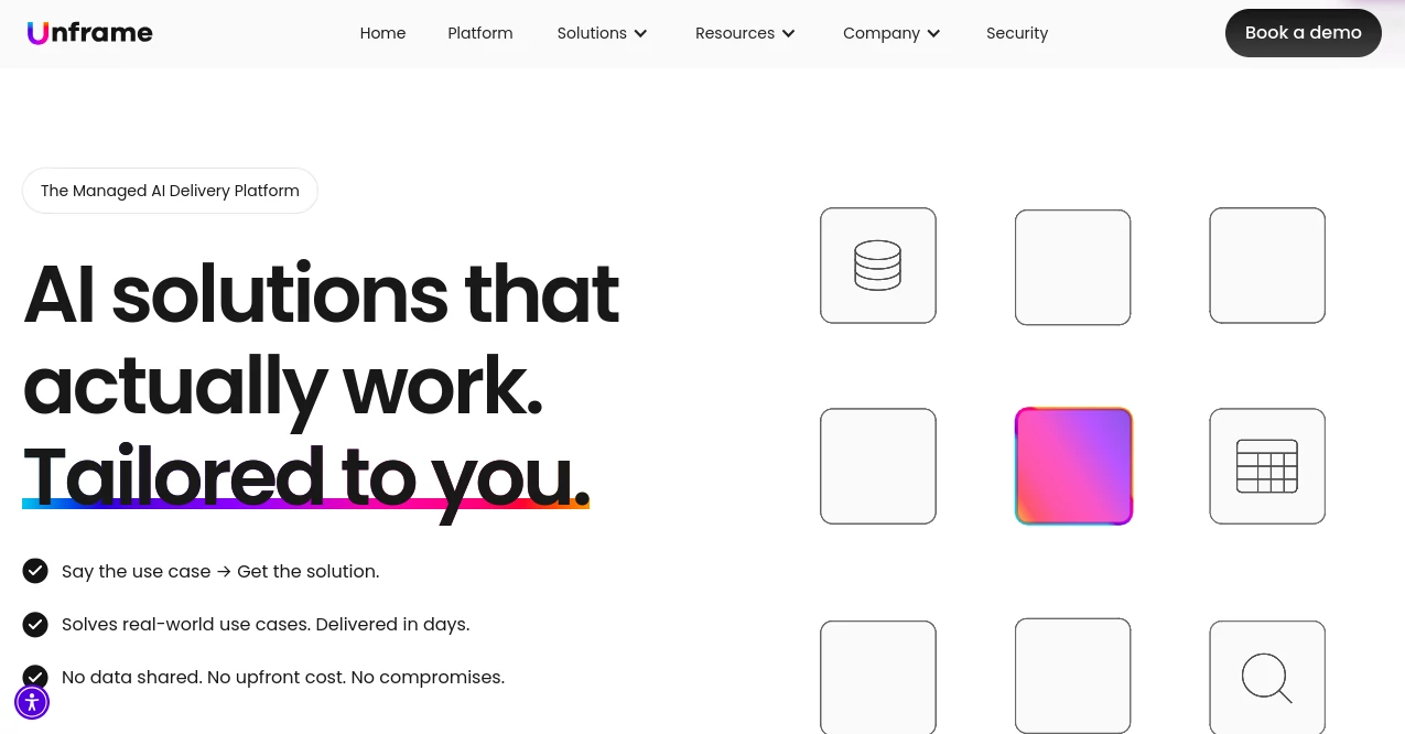 Screenshot of Unframe AI – An AI tool in the ,AI Workflow Management ,AI Photo & Image Generator ,AI Art Generator  category, showcasing its interface and key features.