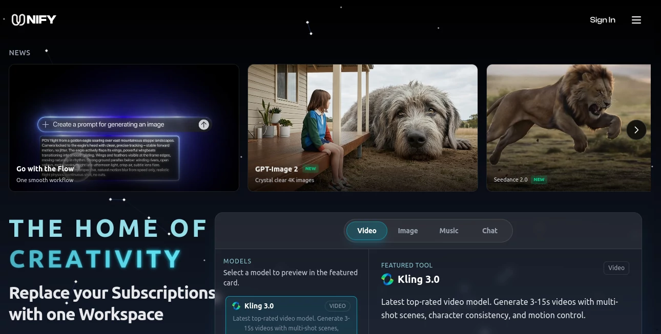 Screenshot of UnifyCore AI – An AI tool in the ,AI Workflow Management ,AI Productivity Tools ,AI Business Ideas Generator ,AI Developer Tools  category, showcasing its interface and key features.