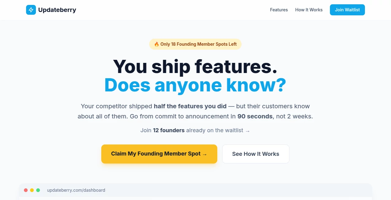 Screenshot of UpdateBerry – An AI tool in the ,AI Content Generator ,AI Digital Marketing Generator ,AI Marketing Plan Generator  category, showcasing its interface and key features.