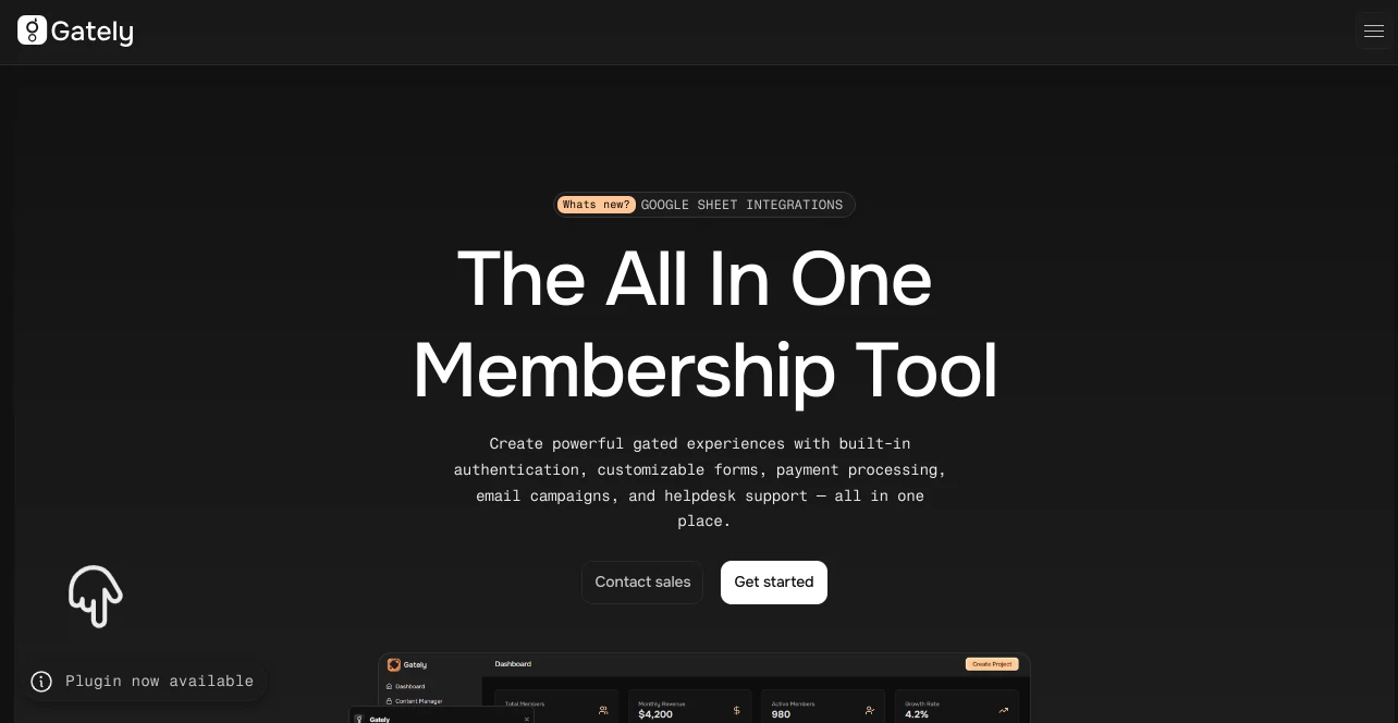 Screenshot of Gately – An AI tool in the ,AI Customer Service Assistant ,AI CRM Assistant ,AI Forms & Surveys ,AI Email Marketing  category, showcasing its interface and key features.