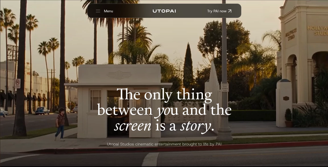 Screenshot of Utopai Studios – An AI tool in the ,AI Animated Video ,AI Video Editor ,AI Text to Video ,AI Video Generator  category, showcasing its interface and key features.