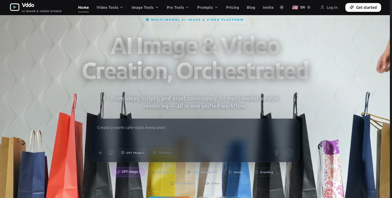 Screenshot of Vddo – An AI tool in the ,AI Video Generator ,AI Video Editor ,AI Lip Sync Generator  category, showcasing its interface and key features.