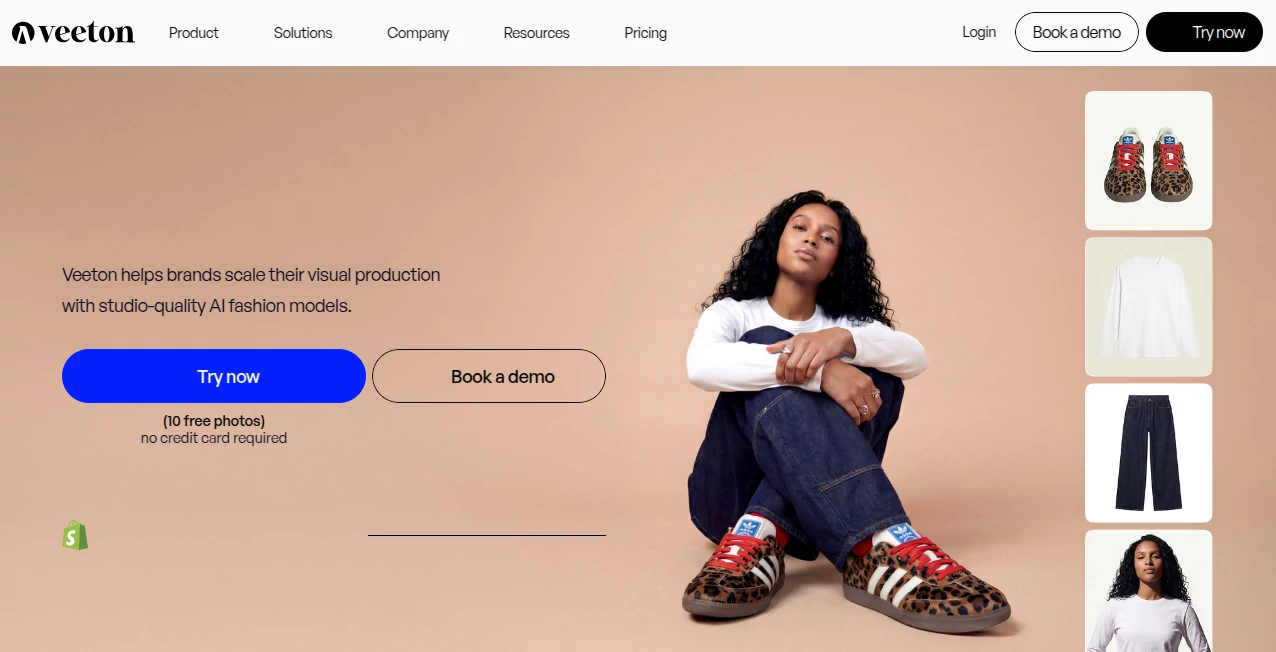 Screenshot of Veeton – An AI tool in the ,AI Photography ,AI Image to Video ,AI Video Generator ,AI E-commerce Assistant  category, showcasing its interface and key features.