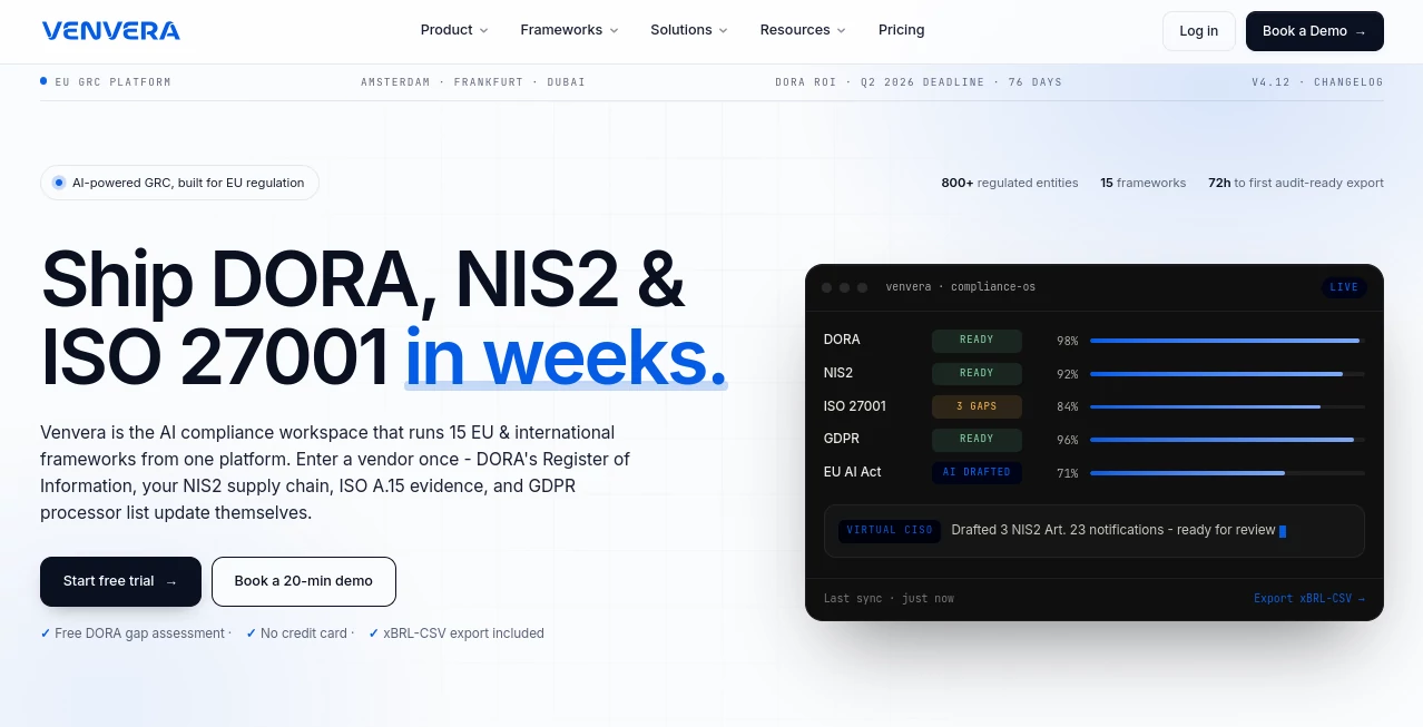 Screenshot of Venvera – An AI tool in the ,AI Productivity Tools ,AI Workflow Management ,Business  category, showcasing its interface and key features.