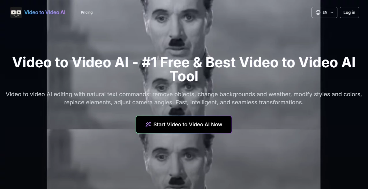 Screenshot of Video to Video AI – An AI tool in the ,AI Video to Video ,AI Video Generator  category, showcasing its interface and key features.