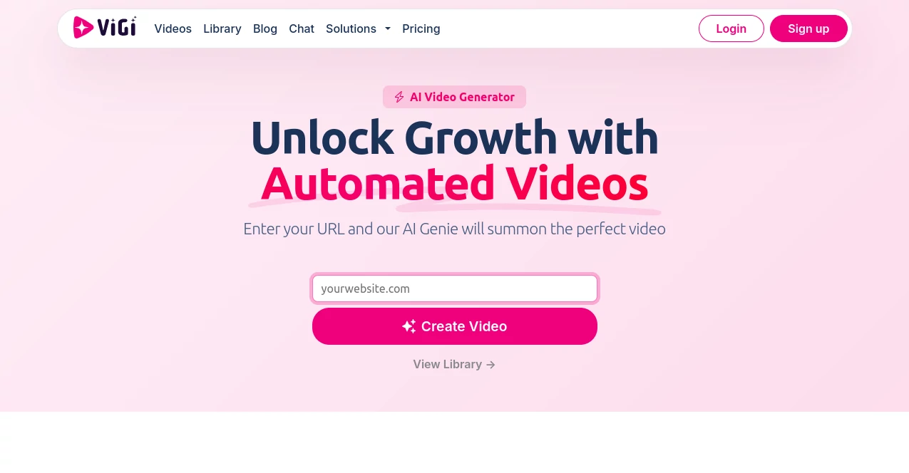 Screenshot of Vigi Video – An AI tool in the ,AI Video Editor ,AI Video Generator ,AI Short Clips Generator ,AI Thumbnail Maker  category, showcasing its interface and key features.