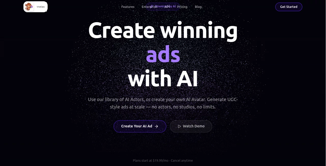 Screenshot of Viralops – An AI tool in the ,AI Marketing Plan Generator ,AI Social Media Assistant ,AI Digital Marketing Generator ,AI Advertising Assistant  category, showcasing its interface and key features.