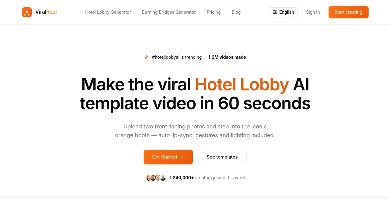 Screenshot of ViralReel – An AI tool in the ,AI UGC Video Generator ,Video  category, showcasing its interface and key features.