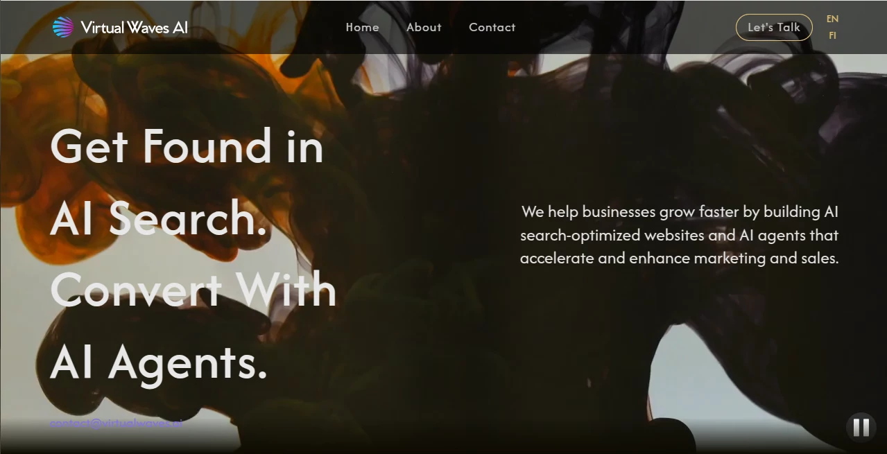 Screenshot of Virtual Waves AI – An AI tool in the ,AI SEO Assistant ,AI Marketing Plan Generator ,AI Digital Marketing Generator ,AI Research Tool  category, showcasing its interface and key features.