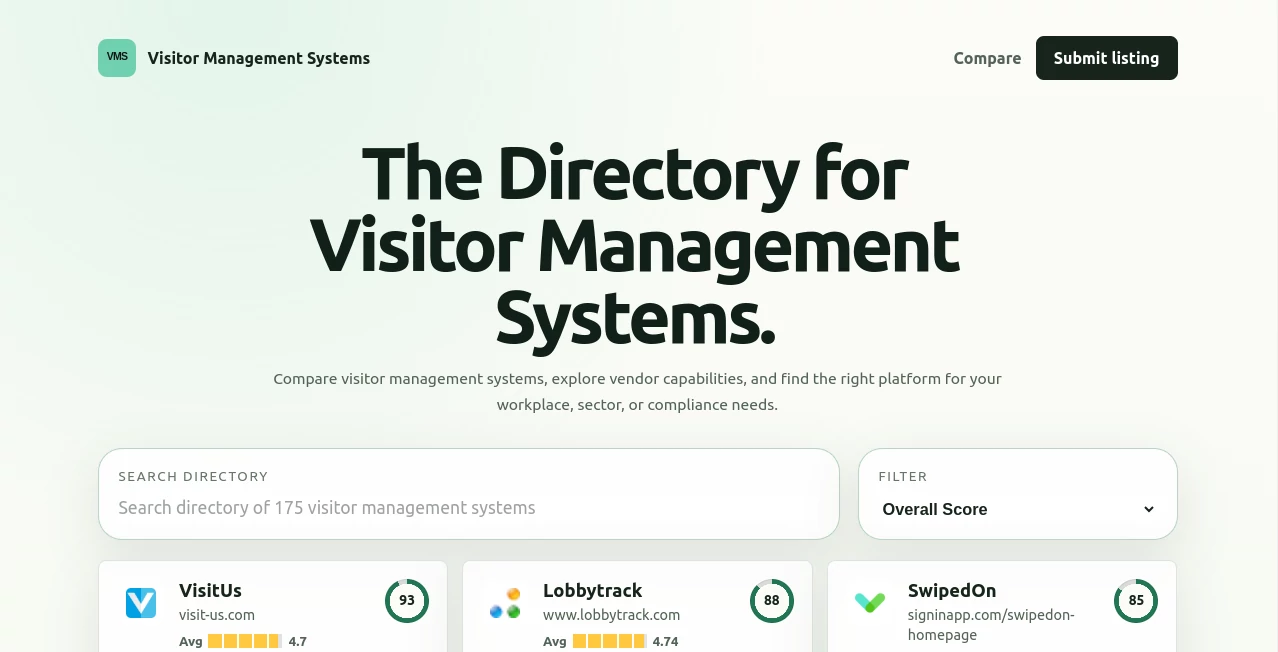 Screenshot of Visitor Management Directory. – An AI tool in the ,AI Research Tool  category, showcasing its interface and key features.