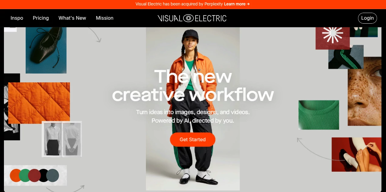 Screenshot of Visual Electric – An AI tool in the ,AI Image to Video ,AI Video Generator ,AI Art Generator ,AI Design Generator  category, showcasing its interface and key features.