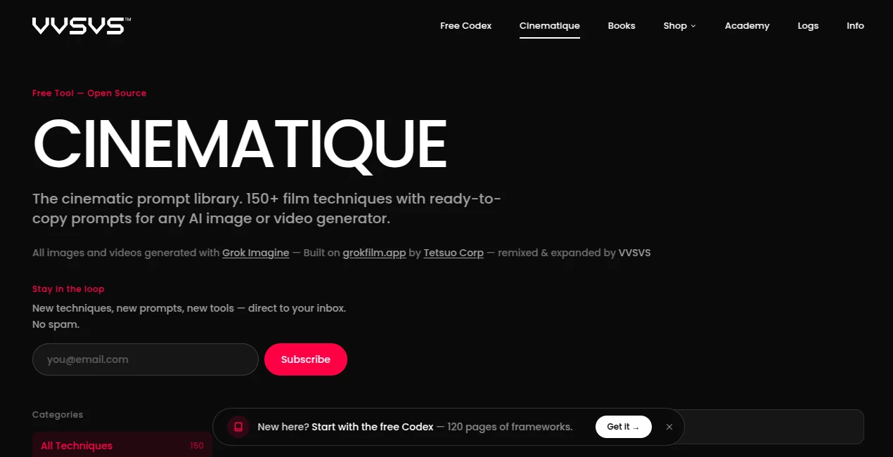 Screenshot of Cinematique – An AI tool in the ,AI Animated Video ,AI Image to Video ,AI Video Generator ,AI Text to Video  category, showcasing its interface and key features.