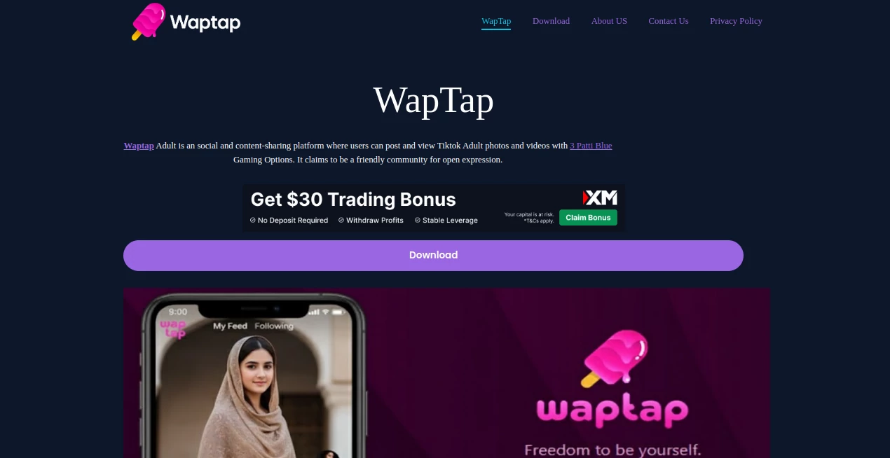 Screenshot of Wap Tap – An AI tool in the ,AI Social Media Assistant ,Other  category, showcasing its interface and key features.