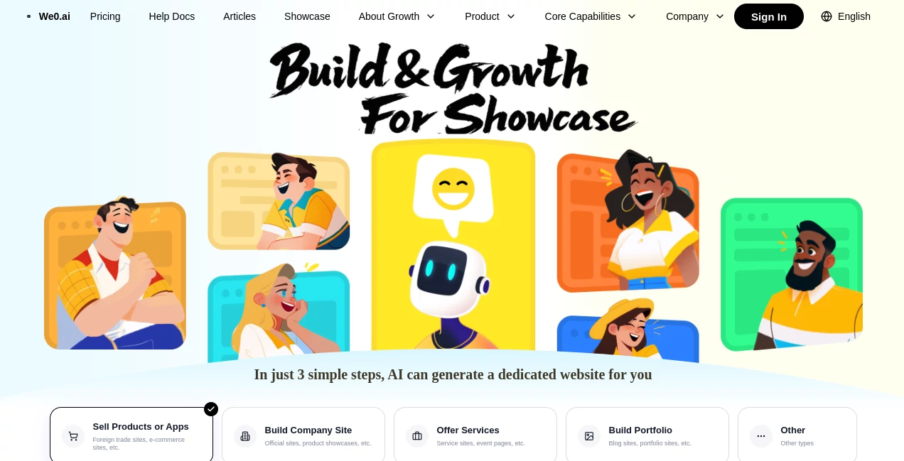 Screenshot of we0ai – An AI tool in the ,AI Content Generator ,AI Business Ideas Generator ,AI Productivity Tools ,AI Workflow Management  category, showcasing its interface and key features.