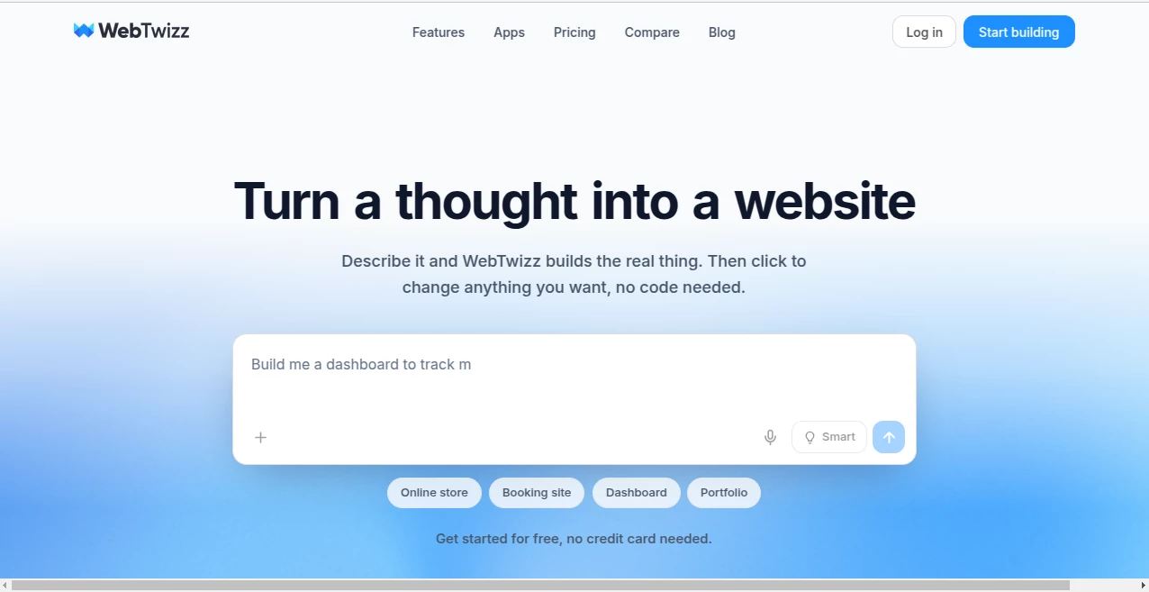 Screenshot of Webtwizz – An AI tool in the ,AI Website Builder ,AI No-Code & Low-Code ,AI Developer Tools ,AI App Builder  category, showcasing its interface and key features.