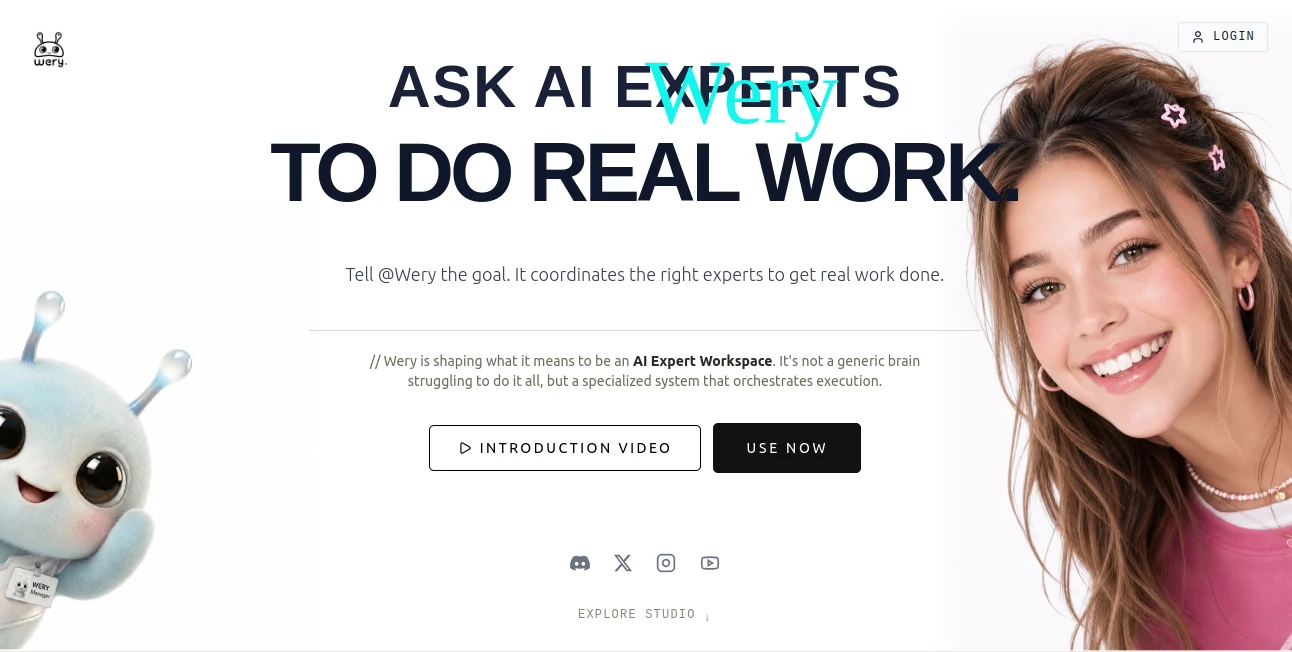 Screenshot of Wery AI – An AI tool in the ,AI Animated Video ,AI Image to Video ,AI Video Generator ,AI Text to Video  category, showcasing its interface and key features.