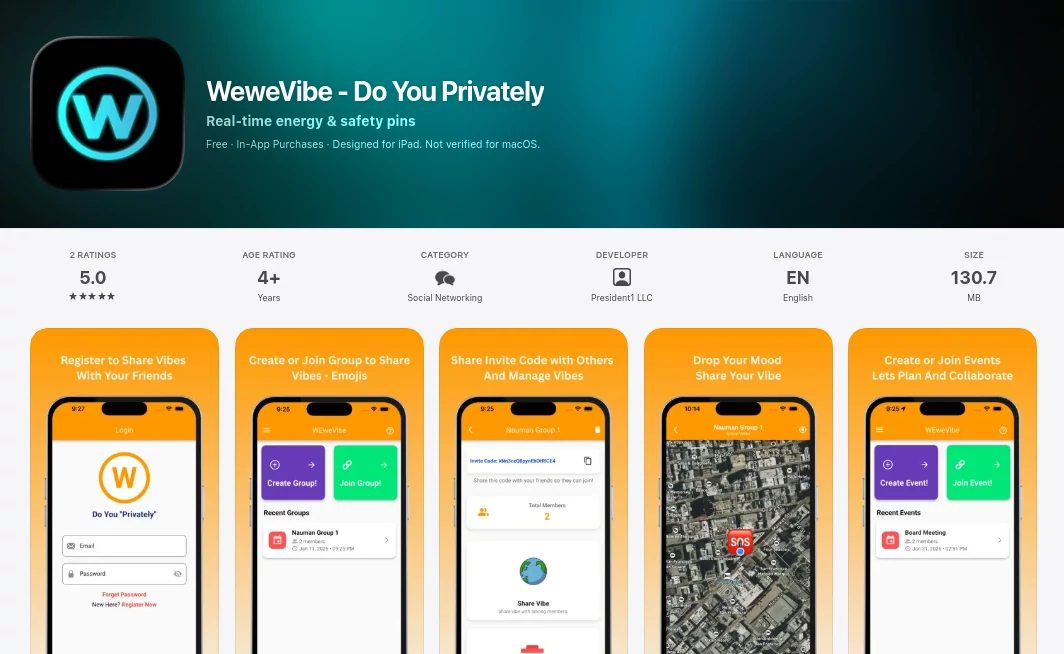 Screenshot of WeweVibe - Do You Privately – An AI tool in the ,AI Life Assistant ,AI Character ,AI Dating Assistant ,AI Chatbot  category, showcasing its interface and key features.
