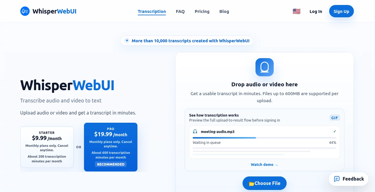 Screenshot of WhisperWebUI – An AI tool in the ,AI Voice & Audio Editing ,AI Transcription ,AI Speech to Text ,AI Captions or Subtitle  category, showcasing its interface and key features.