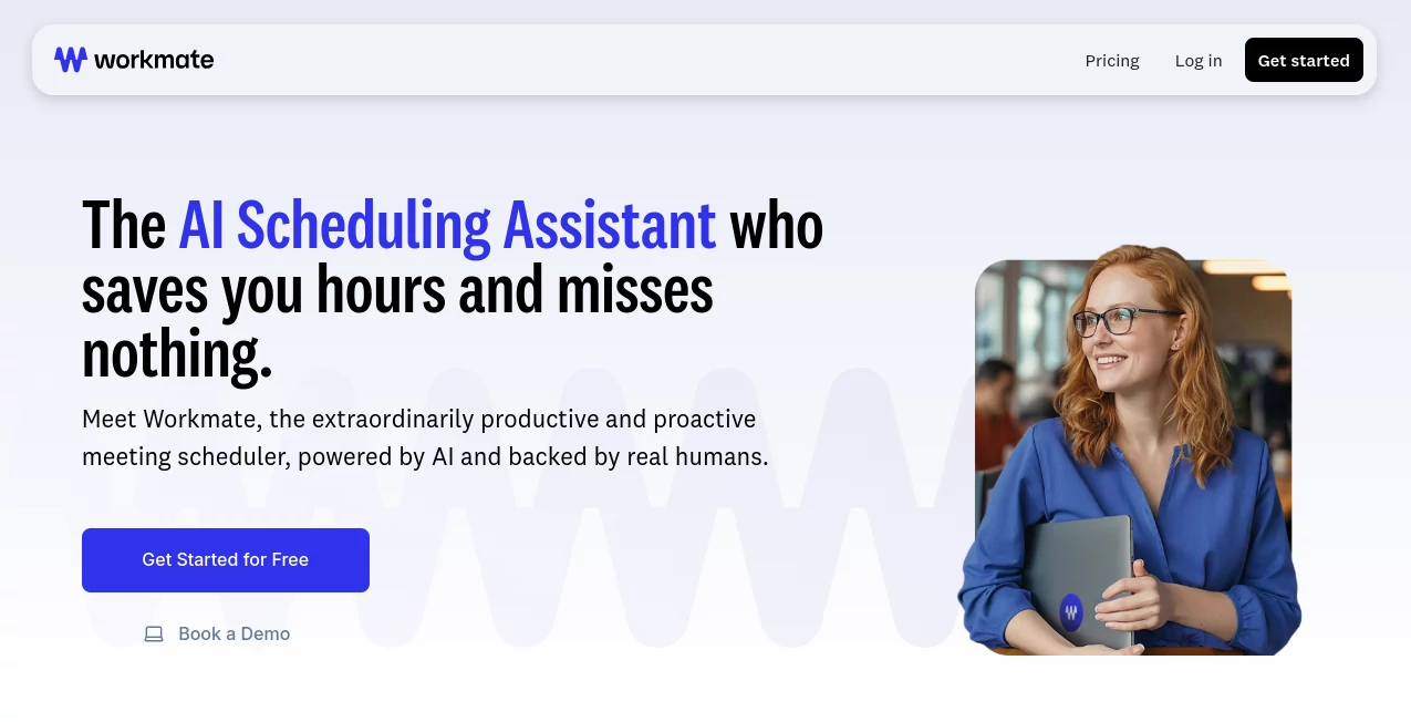 Screenshot of Workmate – An AI tool in the ,AI Productivity Tools ,AI Team Collaboration ,AI Meeting Assistant ,AI Scheduling  category, showcasing its interface and key features.