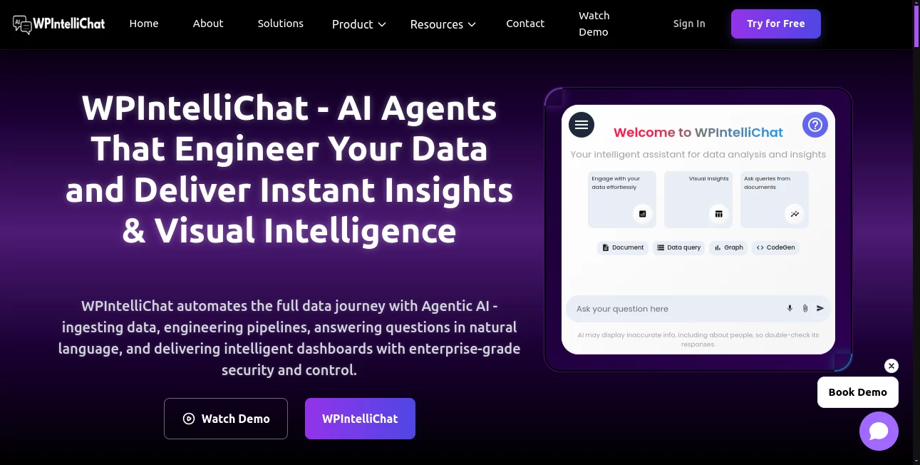 Screenshot of wpintellichat – An AI tool in the ,AI Chatbot ,AI Sales Assistant ,AI CRM Assistant ,AI Customer Service Assistant  category, showcasing its interface and key features.