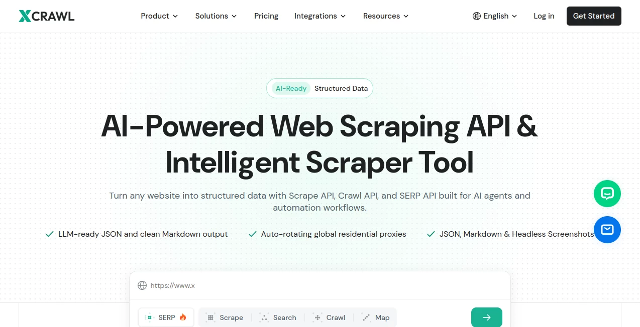 Screenshot of XCrawl – An AI tool in the ,AI Data Mining ,AI Research Tool ,AI Web Scraping ,AI Developer Tools  category, showcasing its interface and key features.