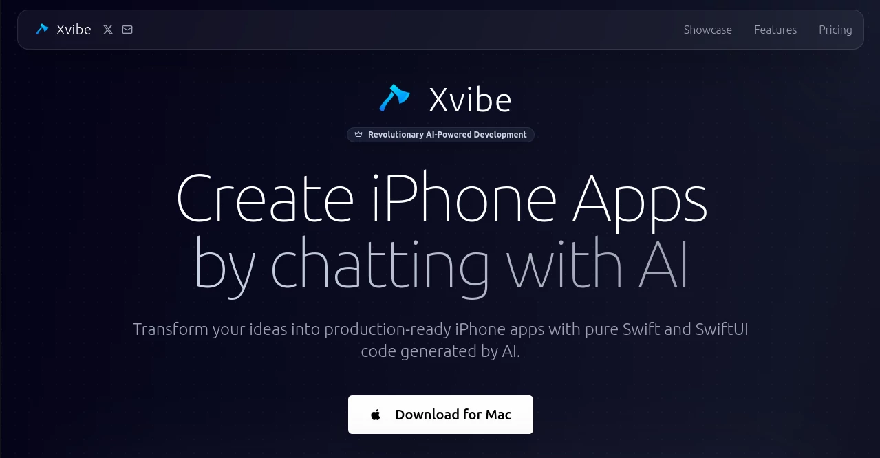 Screenshot of Xvibe – An AI tool in the ,AI No-Code & Low-Code ,AI Chatbot  category, showcasing its interface and key features.