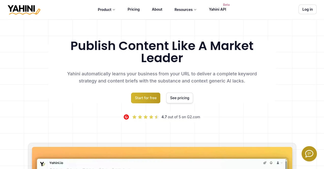 Screenshot of Yahini – An AI tool in the ,AI SEO Assistant ,AI Content Generator ,AI Research Tool ,AI Marketing Plan Generator  category, showcasing its interface and key features.