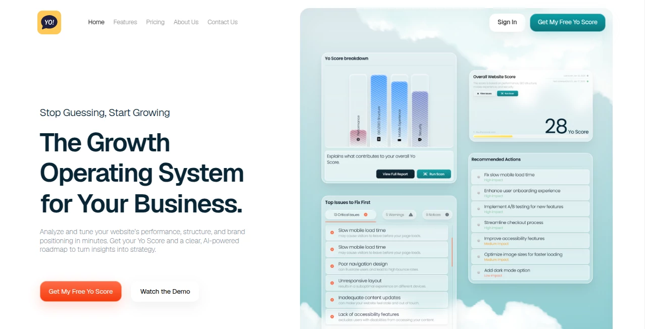 Screenshot of Yo Marketing – An AI tool in the ,AI SEO Assistant ,AI Marketing Plan Generator ,AI Digital Marketing Generator ,AI Analytics Assistant  category, showcasing its interface and key features.