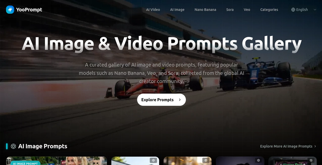Screenshot of YooPrompt – An AI tool in the ,AI Creative Writing ,AI Content Generator ,Prompt ,AI Writing Assistants  category, showcasing its interface and key features.