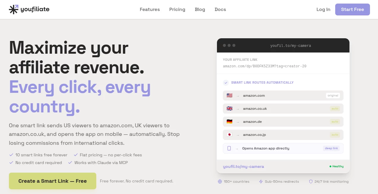 Screenshot of Youfiliate – An AI tool in the ,AI Workflow Management ,AI SEO Assistant ,AI Productivity Tools ,AI Repurpose Assistant  category, showcasing its interface and key features.