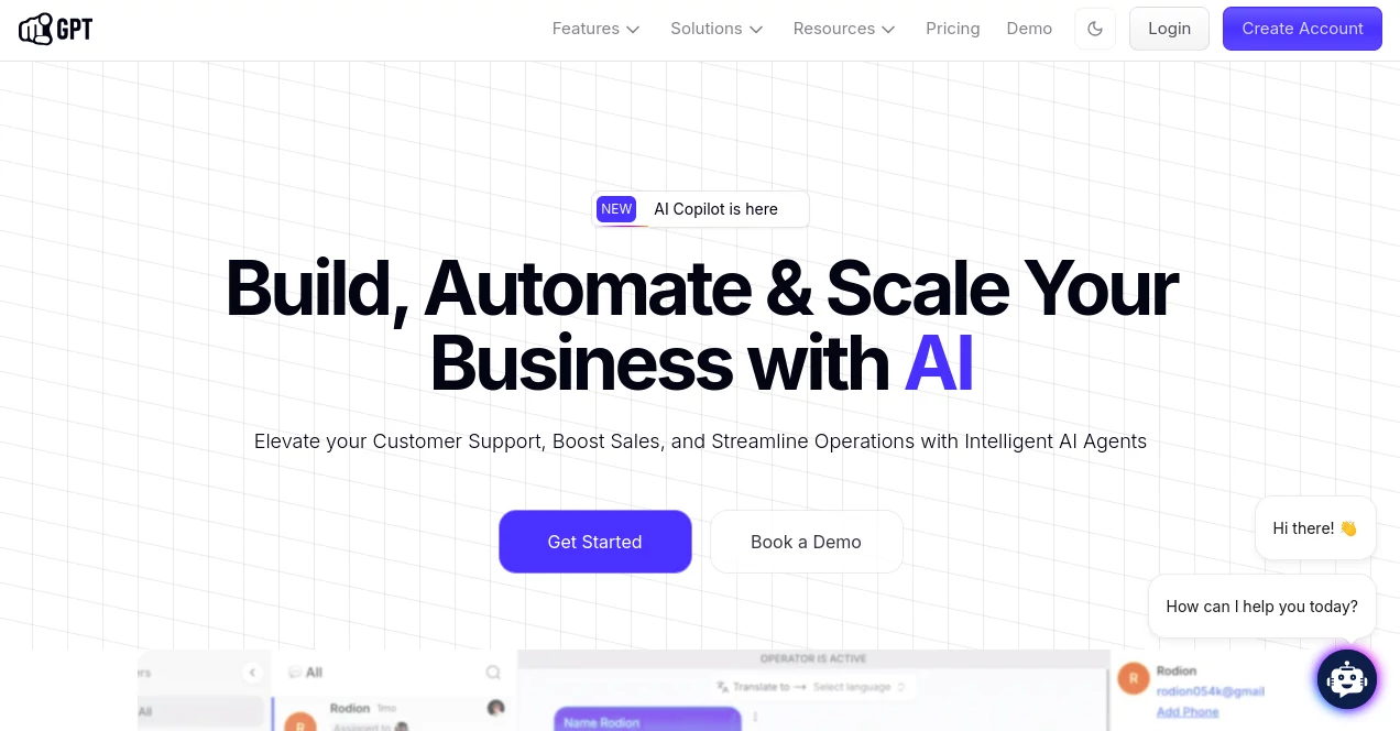 Screenshot of YourGPT – An AI tool in the ,AI Customer Service Assistant ,AI Sales Assistant ,AI CRM Assistant ,AI Chatbot  category, showcasing its interface and key features.