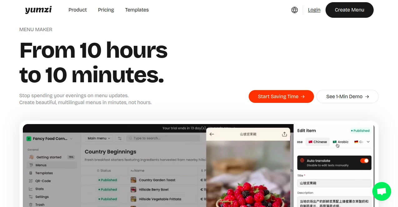 Screenshot of Yumzi – An AI tool in the ,AI Document Extraction ,AI PDF ,AI Forms & Surveys ,AI Design Generator  category, showcasing its interface and key features.