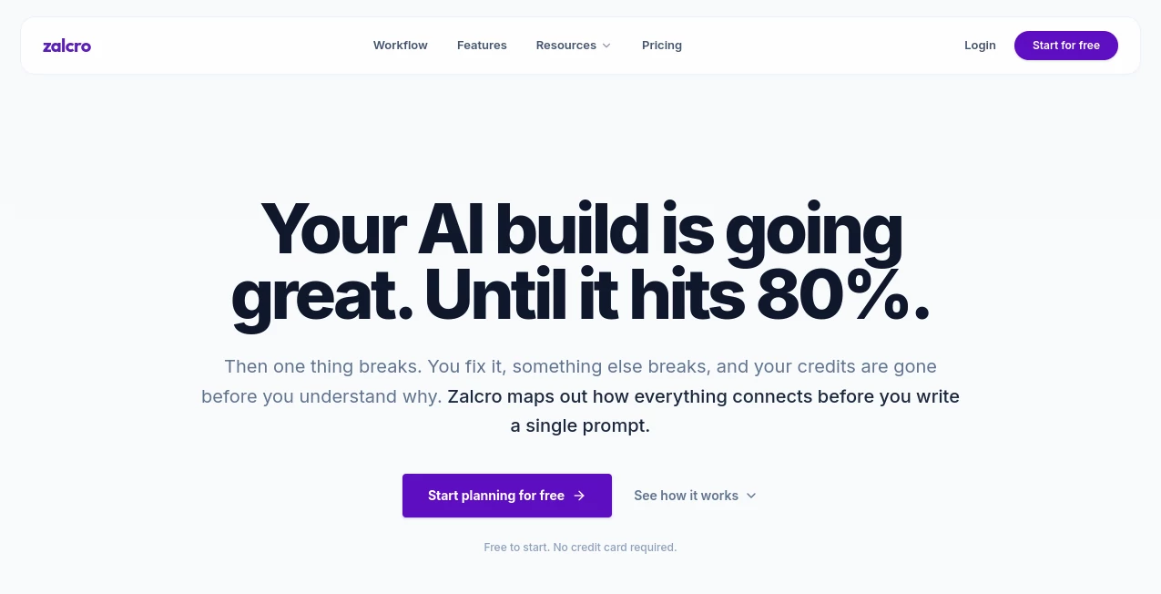 Screenshot of Zalcro – An AI tool in the ,AI Developer Tools ,AI Workflow Management ,AI Project Management ,Code & IT  category, showcasing its interface and key features.