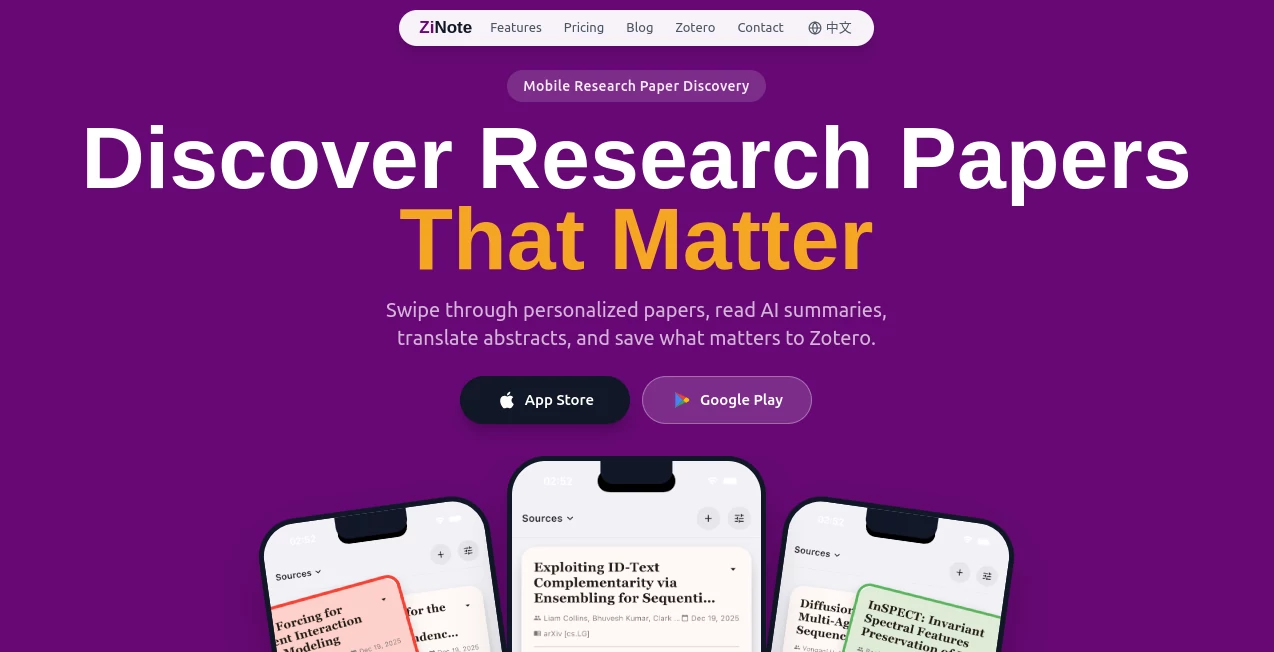 Screenshot of ZiNote – An AI tool in the ,AI Summarizer ,AI Research Tool ,AI Knowledge Management ,AI Education Assistant  category, showcasing its interface and key features.