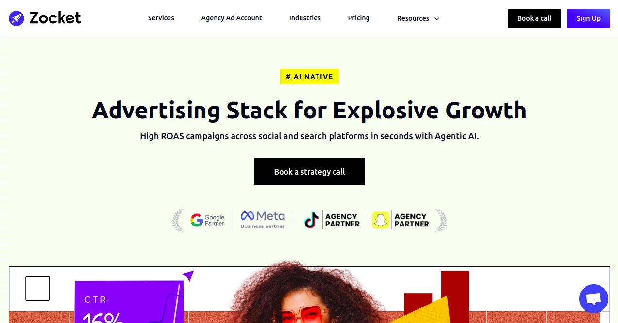 Screenshot of Zocket – An AI tool in the ,AI E-commerce Assistant ,AI Social Media Assistant ,AI Customer Service Assistant ,AI Response Generator  category, showcasing its interface and key features.