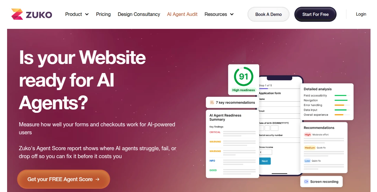 Screenshot of Agent Score – An AI tool in the ,AI Website Builder ,AI Research Tool ,AI Analytics Assistant ,AI Developer Tools  category, showcasing its interface and key features.