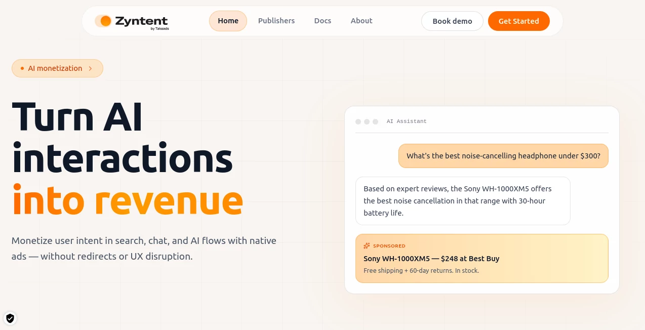 Screenshot of Zyntent – An AI tool in the ,AI Writing Assistants ,AI Content Generator ,AI Marketing Plan Generator ,AI Productivity Tools  category, showcasing its interface and key features.
